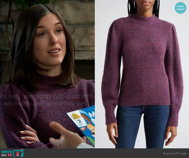 Veronica Beard Komal Pullover worn by Willow Tait (Katelyn MacMullen) on General Hospital