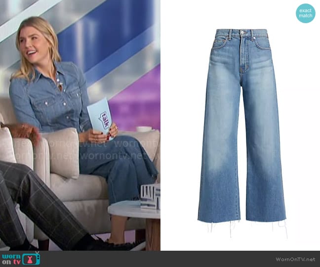 Veronica Beard Taylor Jeans in Enough Said worn by Amanda Kloots on The Talk