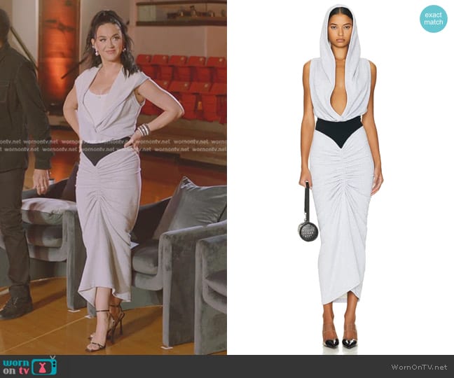 Alaia Hooded Bodysuit worn by Katy Perry on American Idol