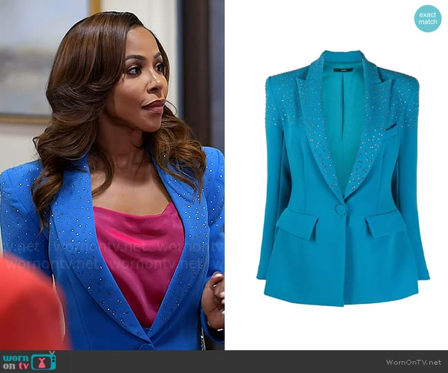 Alex Perry Addison Blazer worn by Andrea Barnes (Kj Smith) on Tyler Perrys Sistas