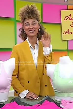 Ally’s yellow lapelless blazer on Today