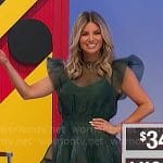Amber’s sheer green flared mini dress on The Price is Right