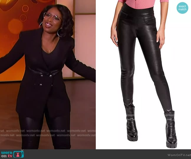 AS by DF Gigi Stretch Leather Leggings worn by Jennifer Hudson on The Jennifer Hudson Show