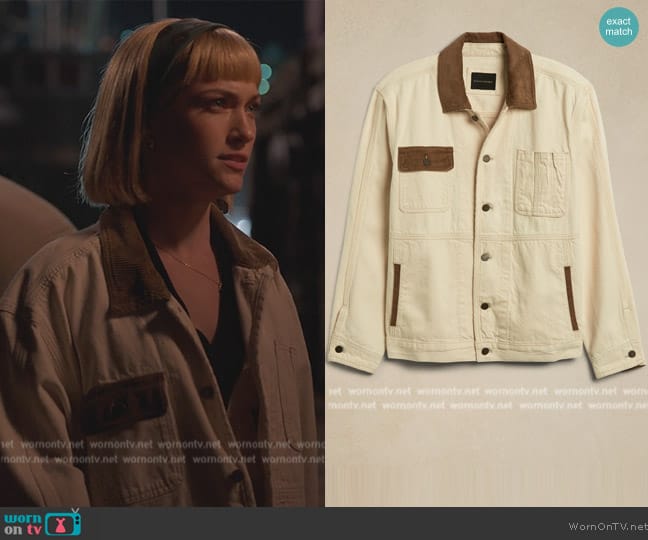 Heritage Denim Choe Coat worn by Imogene (Violett Beane) on Death and Other Details