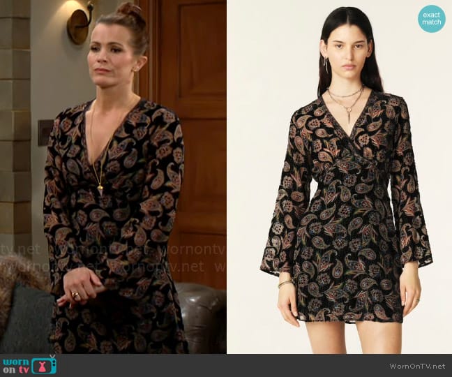 ba&sh Robin Dress worn by Chelsea Lawson (Melissa Claire Egan) on The Young and the Restless