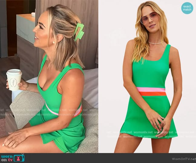 Beach Riot Remi Dress in Island Green worn by Nicole Martin (Nicole Martin) on The Real Housewives of Miami