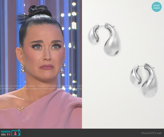 Bottega Veneta Drop Earrings worn by Katy Perry on American Idol