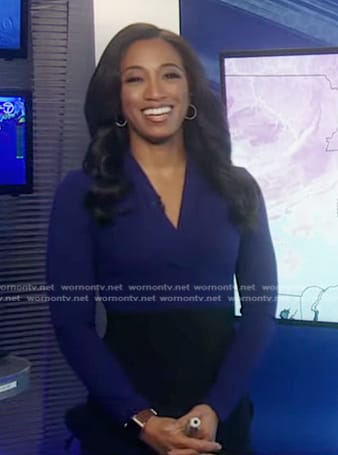 Brittany’s blue two-tone dress on Good Morning America