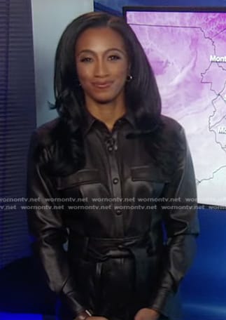 Brittany’s brown leather dress on Good Morning America