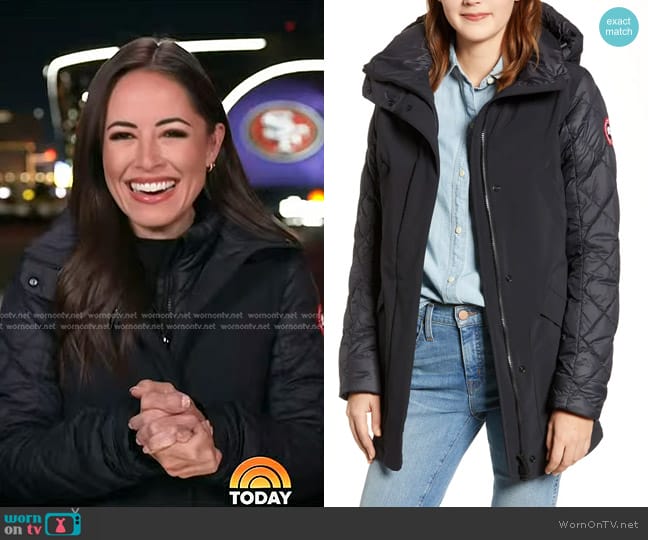 Canada Goose Berkley 675 Fill Power Hooded Waterproof Jacket worn by Kaylee Hartung on Today