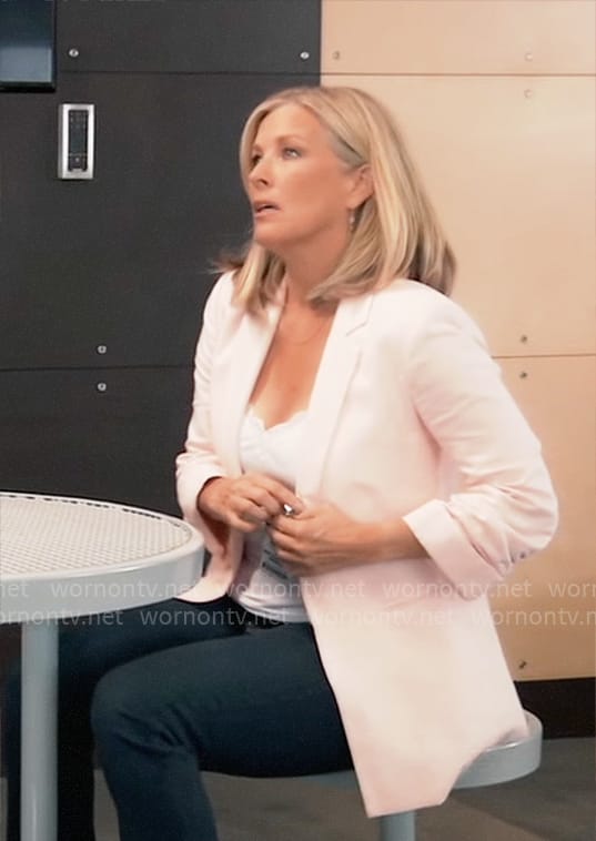 Carly’s light pink linen blazer on General Hospital