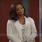 Chanel’s blue gingham check mini dress on Days of our Lives