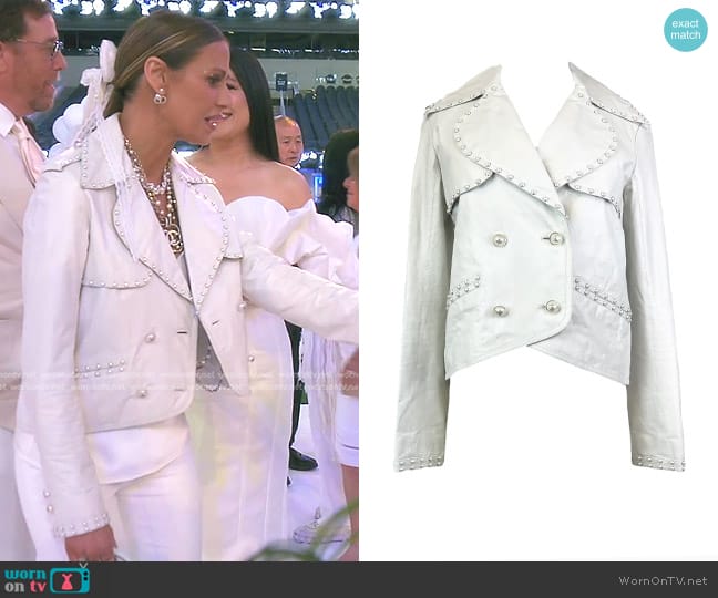 Chanel Calfskin Leather Jacket worn by Dorit Kemsley on The Real Housewives of Beverly Hills