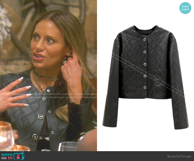 Chanel Leather Jacket worn by Dorit Kemsley on The Real Housewives of Beverly Hills