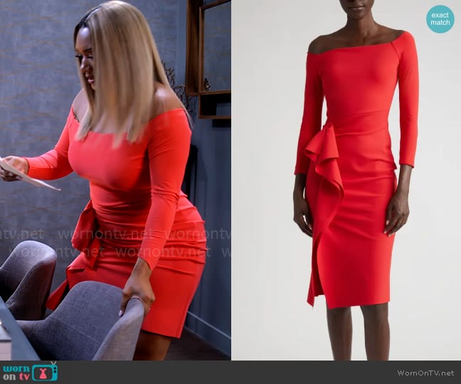 Chiara Boni La Petite Robe Tushana Dress worn by Fatima (Crystal Hayslett) on Tyler Perrys Sistas