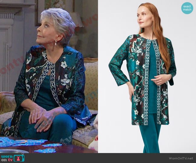 Chico's Travelers Collection Mixed Crushed Jacket worn by Julie Olson Williams (Susan Seaforth Hayes) on Days of our Lives