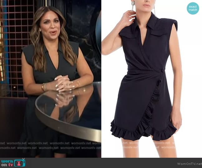 Cinq a Sept Zenni Sleeveless Mini Shirtdress worn by Carolina Bermudez on E! News