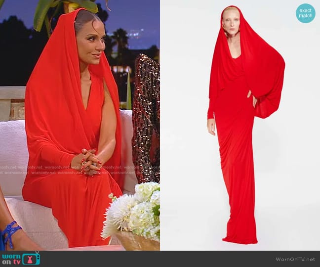 Schiaparelli Hooded Dress worn by Dorit Kemsley on The Real Housewives of Beverly Hills