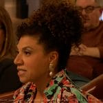 Damona Hoffman’s floral ruffle dress on The Drew Barrymore Show