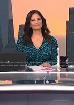 Darlene’s blue leopard blouse on Today