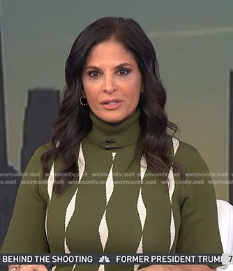 Darlene’s green turtleneck sweater dress on Today