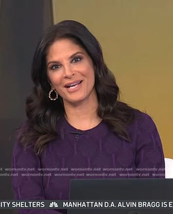 Darlene’s purple geometric print dress on Today