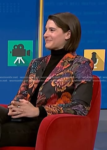Daryn Carp’s floral blazer on NBC News Daily