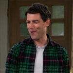 Dave’s green and pink plaid shirt on The Neighborhood