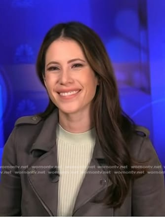 Deirdre’s lime short sleeve sweater on NBC News Daily