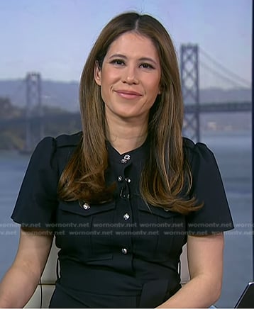 Deirdre’s navy utility dress on NBC News Daily