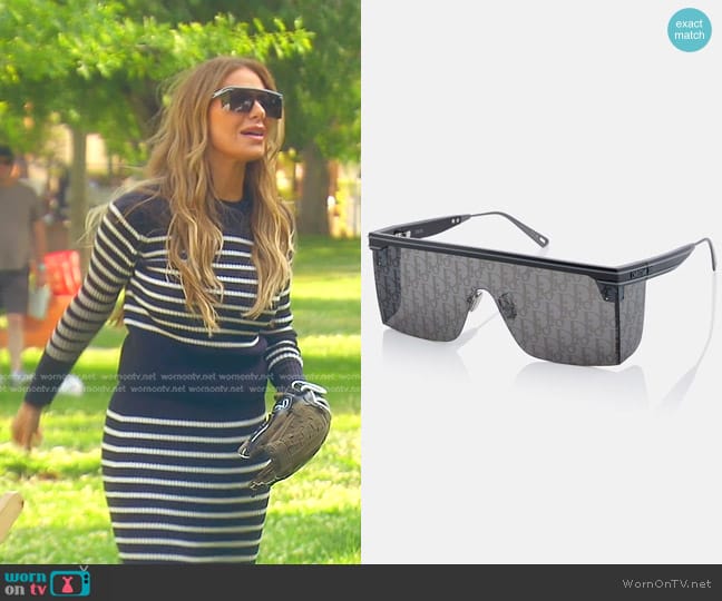 Dior DiorClub M1U Square Sunglasses worn by Dorit Kemsley on The Real Housewives of Beverly Hills