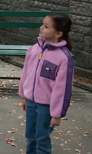 Donna’s pink teddy jacket on General Hospital