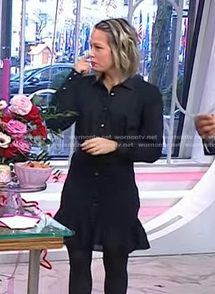 Dylan’s black smocked shirtdress on Today