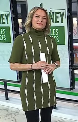 Dylan’s green turtleneck sweater dress on Today