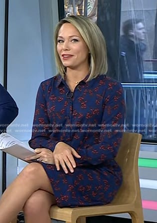 Dylan’s blue floral shirtdress on Today