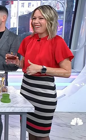 Dylan’s striped pencil skirt on Today