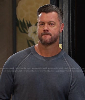 EJ DiMera’s grey sweatshirt on Days of our Lives