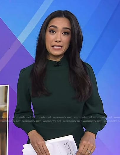 Emilie’s green puff sleeve dress on Today