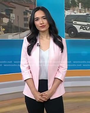 Emilie’s pink 3/4 sleeve jacket on Today