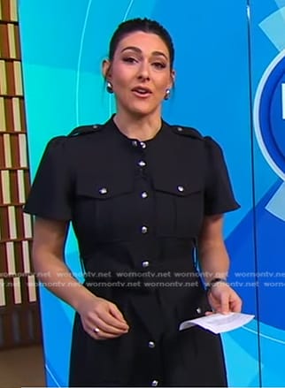 Erielle’s navy utility shirtdress on Good Morning America