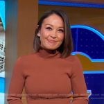 Eva’s brown turtleneck dress on Good Morning America