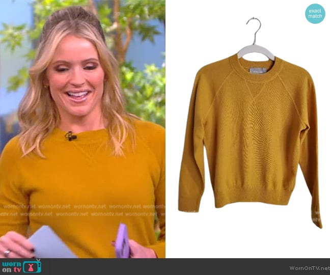Everlane Cashmere Raglan Sweater worn by Sara Haines on The View