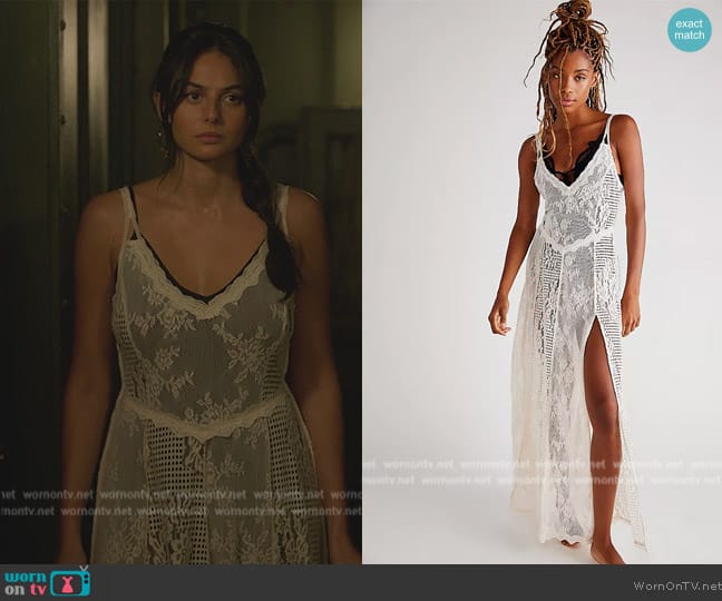 Free People Mariah Maxi Slip worn by Leila (Pardis Saremi) on Death and Other Details