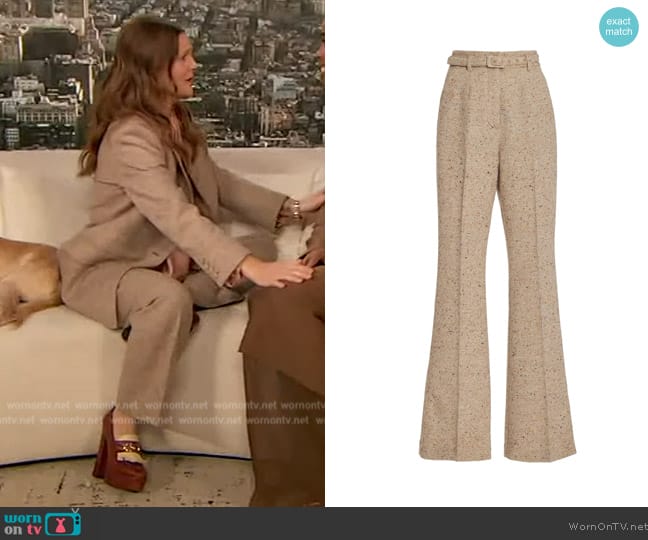 Gabriela Hearst Josh Pant in Wool Cashmere worn by Drew Barrymore on The Drew Barrymore Show