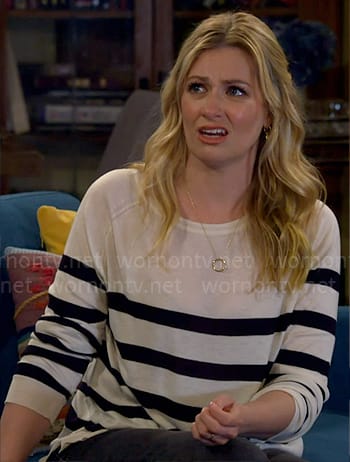 Gemma’s striped sweater on The Neighborhood