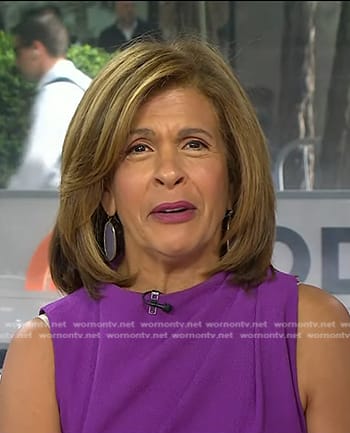 Hoda’s gold and grey drop earrings on Today