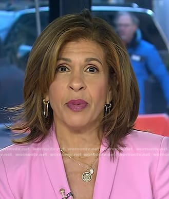 Hoda’s gold link earrings on Today