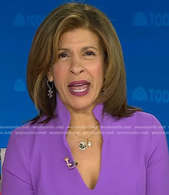 Hoda’s silver floral drop earrings on Today