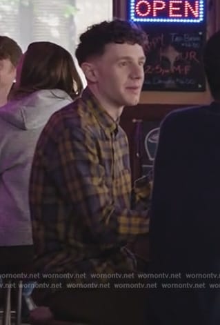 Jacob’s plaid button down shirt on Abbott Elementary