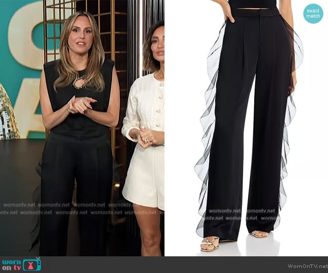 Jason Wu Cascade Ruffle Pants worn by Keltie Knight on E! News